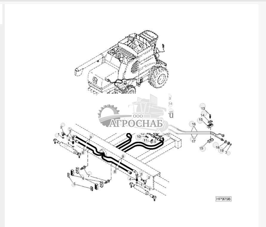 Steering Lines and Hoses, Rear (Dual Cylinder) 